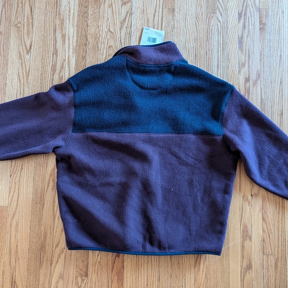 FRANK AND OAK - NEVER WORN NWT Axis Polar Fleece in Burgundy Size L - Picture 3 of 5